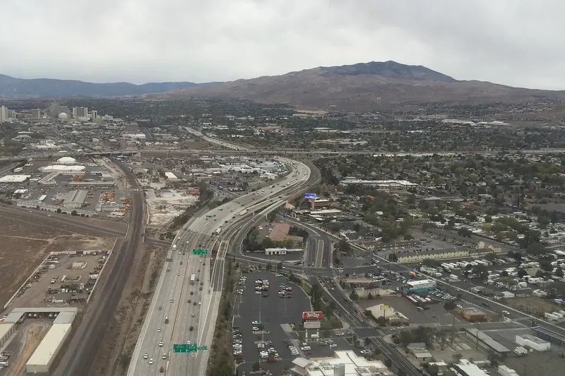 View west along Interstate 80 in Sparks